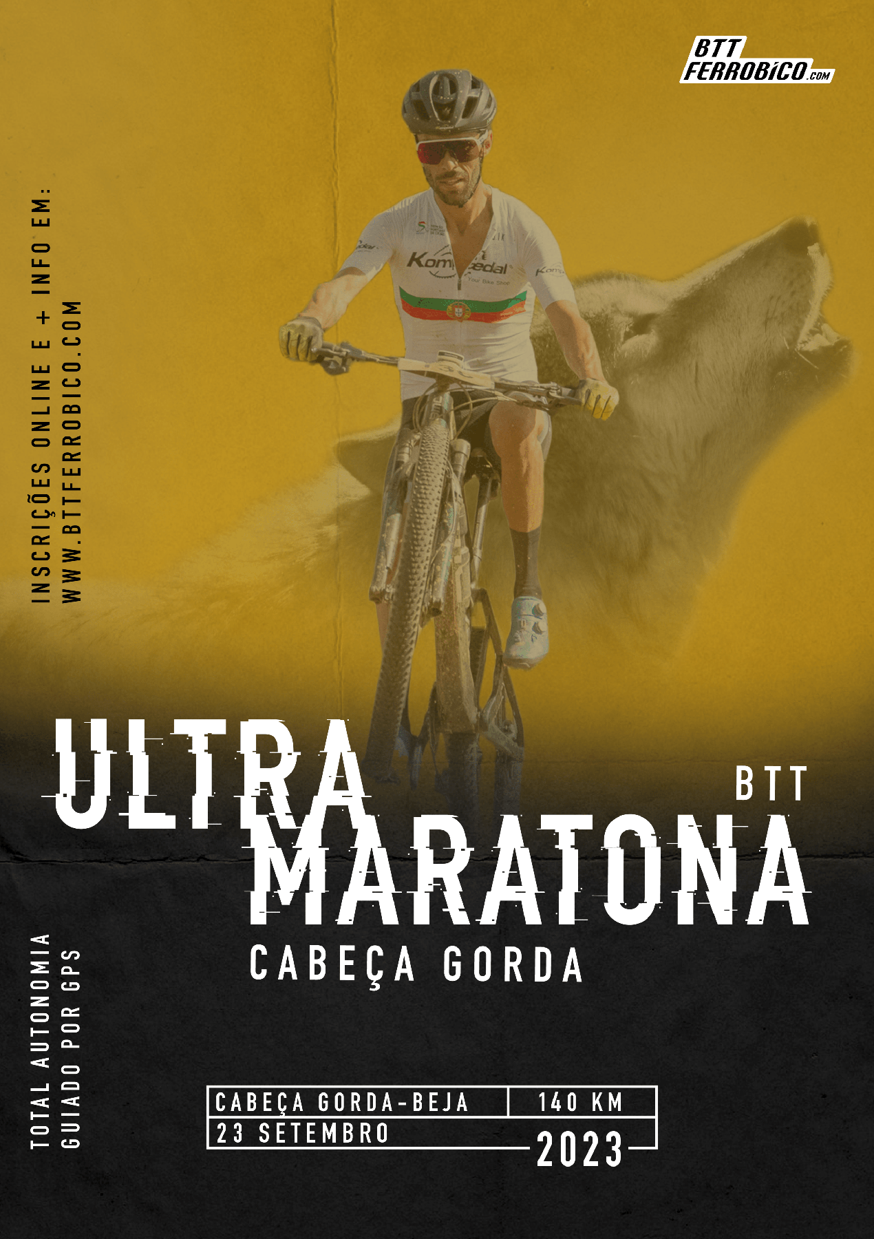 Cartaz 3ª Ultra Maratona BTT Cabeça Gorda - Beja 2023
